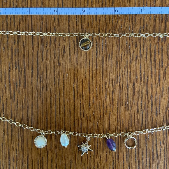 Talbots Goldtone Layered Necklace with Charms - Picture 6 of 6